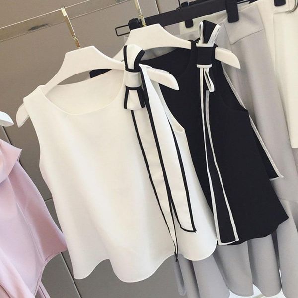 tanks tank solid women 2022 summer white black sleeveless bow tie casual loose simple female vest korean japan style shirt, Black;white
tanks tank solid women 2022 summer white black sleeveless bow tie casual loose simple female vest korean japan style shirt, Black;white
