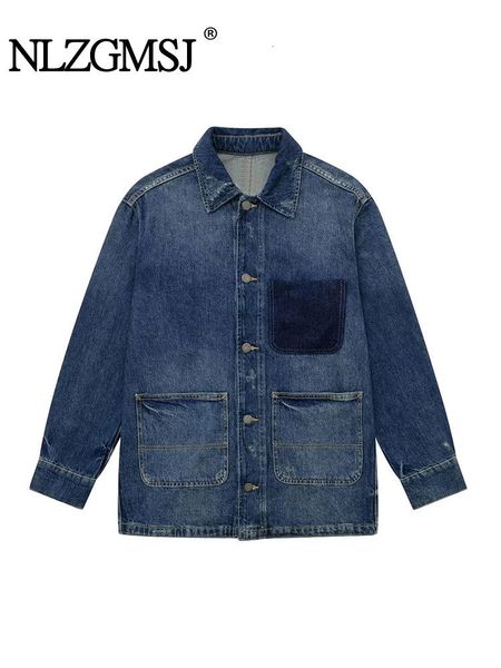 women's jackets nlzgmsj traf spring autumn american retro heavyweight denim jacket women coat pure washed multi pocket casual coat 2304, Black;brown
women's jackets nlzgmsj traf spring autumn american retro heavyweight denim jacket women coat pure washed multi pocket casual coat 2304, Black;brown