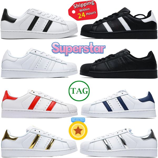 2023 og superstar casual shoes women men flat sneakers white gold black red navy sliver trainer superstars 80s pride outdoor sneaker designe
2023 og superstar casual shoes women men flat sneakers white gold black red navy sliver trainer superstars 80s pride outdoor sneaker designe