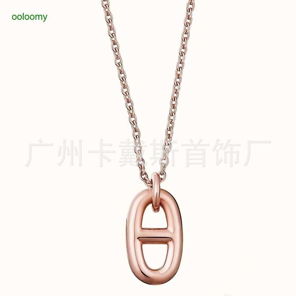 hemrres designer necklace s925 sterling silver plain mini pig nose necklace plated with thick gold and versatile fashion solid, Black
hemrres designer necklace s925 sterling silver plain mini pig nose necklace plated with thick gold and versatile fashion solid, Black