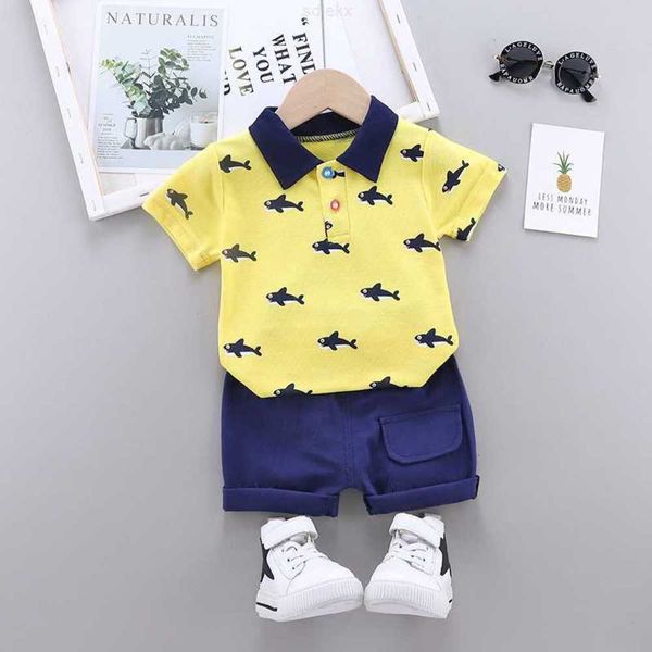 clothing sets boy kids shirt shorts 2pcs clothes baby boys tshirts summer, White