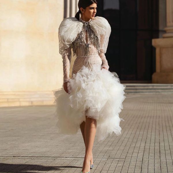 chic short prom dresses tiered ruched lace tassels beaded high neck tea length fitted formal evening gowns arabic dubai pageant party dress, Black
chic short prom dresses tiered ruched lace tassels beaded high neck tea length fitted formal evening gowns arabic dubai pageant party dress, Black
