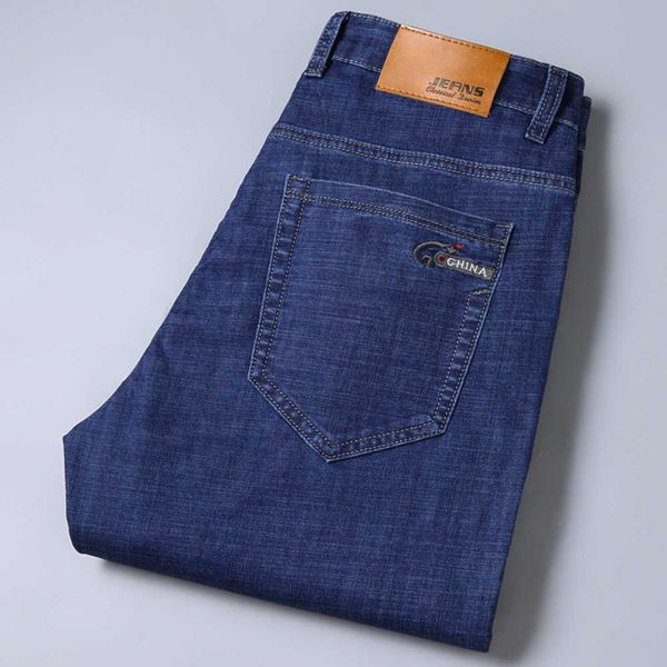 men's jeans spring/summer 2023 thin jeans men's stretch straight denim business mid waist large loose pants, Blue
men's jeans spring/summer 2023 thin jeans men's stretch straight denim business mid waist large loose pants, Blue
