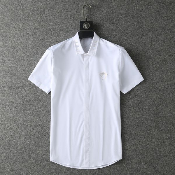 men's formal short-sleeved shirt business fashion casual designer shirt brand men's spring and summer solid color formal luxury cl, White;black
men's formal short-sleeved shirt business fashion casual designer shirt brand men's spring and summer solid color formal luxury cl, White;black