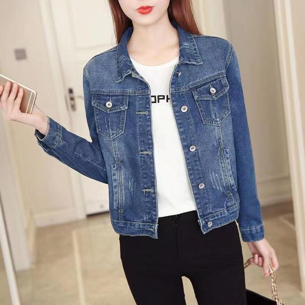 women's jackets jean jacket for women spring female autumn casual loose short solid color patch panel coat female denim jacket 230428, Black;brown
women's jackets jean jacket for women spring female autumn casual loose short solid color patch panel coat female denim jacket 230428, Black;brown