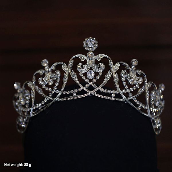 ts-0159-a new european and american zircon bride crown, heart shaped princess with diamond wedding headwear, palace alloy wedding hair acces, Silver
ts-0159-a new european and american zircon bride crown, heart shaped princess with diamond wedding headwear, palace alloy wedding hair acces, Silver