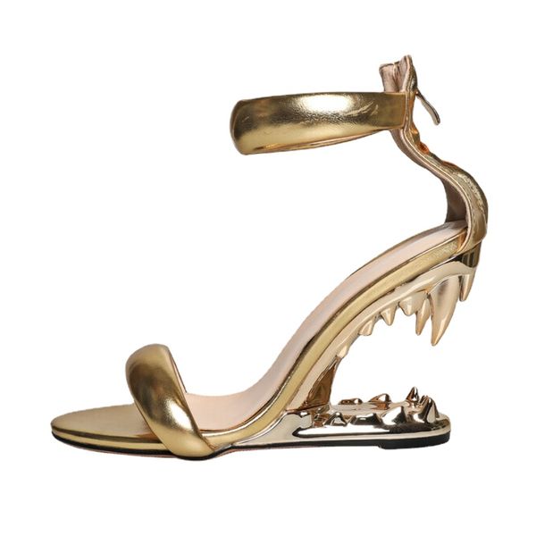 brand new wedges tooth design sandals for women 2023 summer fashion high heel gold silver banquet party dress shoes size 43, Black
brand new wedges tooth design sandals for women 2023 summer fashion high heel gold silver banquet party dress shoes size 43, Black
