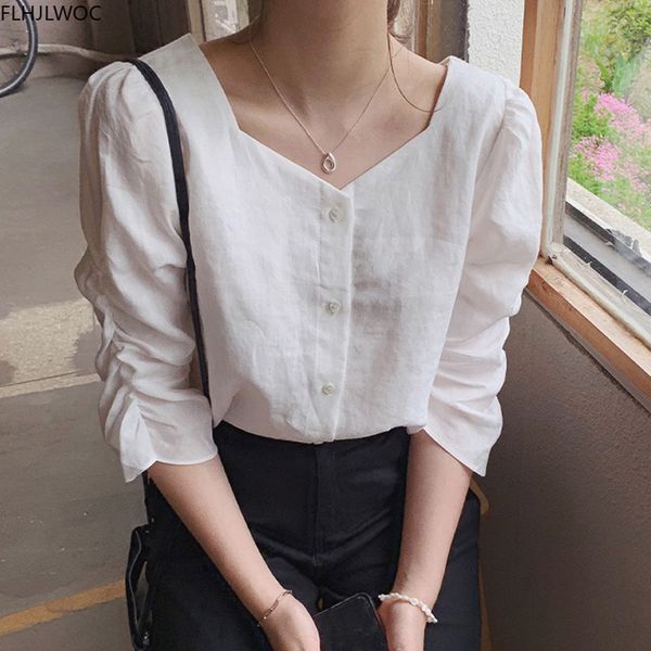 women's blouses shirts fall autumn basic shirt single breasted button cute preppy style japan korea chic vintage blouse solid white wo
women's blouses shirts fall autumn basic shirt single breasted button cute preppy style japan korea chic vintage blouse solid white wo