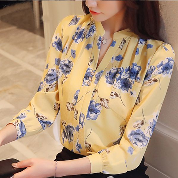 women's blouses shirts long sleeve shirt women chiffon blouse print floral shirt fashion blouses and shirts blusas feminine blouses ol, White
women's blouses shirts long sleeve shirt women chiffon blouse print floral shirt fashion blouses and shirts blusas feminine blouses ol, White