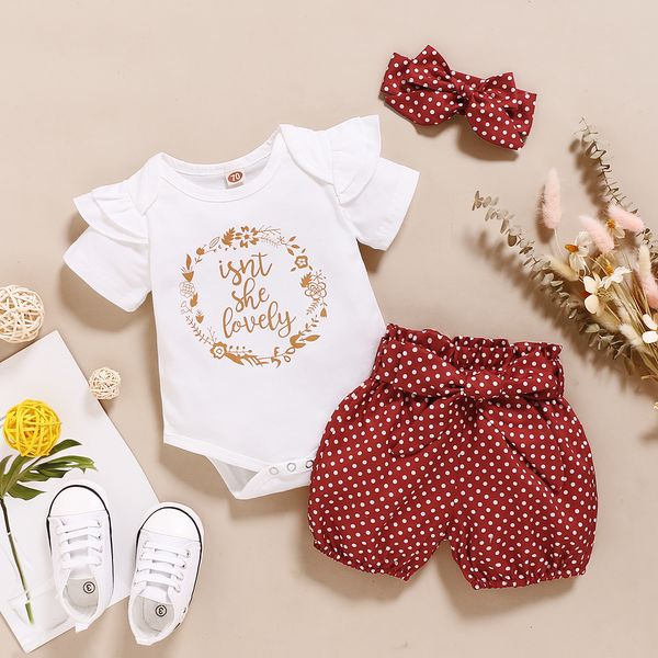 rompers 018 months baby girls clothes romper dot pant with elastic waistband and headband bowknot 3pcs casual outfits set 230427, Blue
rompers 018 months baby girls clothes romper dot pant with elastic waistband and headband bowknot 3pcs casual outfits set 230427, Blue