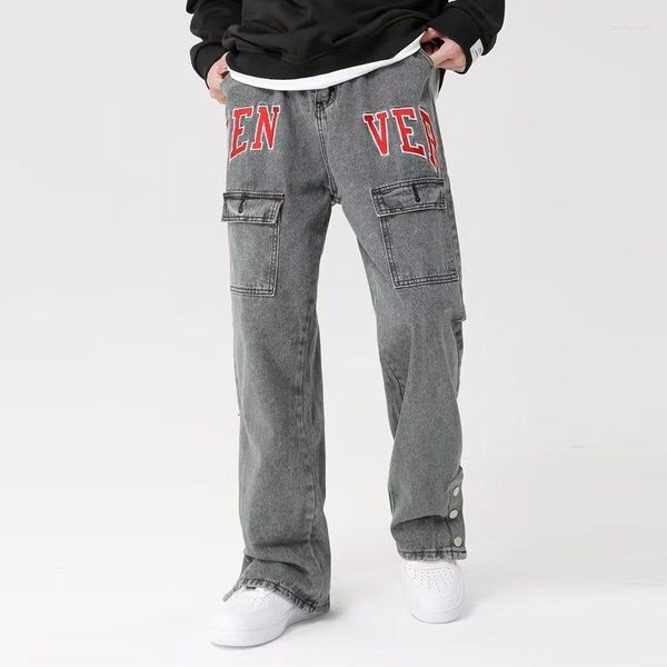men's jeans 2023 vibe style letter embroidery vintage grey baggy men pants y2k clothes straight hip hop loose denim trousers vaqueros, Blue
men's jeans 2023 vibe style letter embroidery vintage grey baggy men pants y2k clothes straight hip hop loose denim trousers vaqueros, Blue
