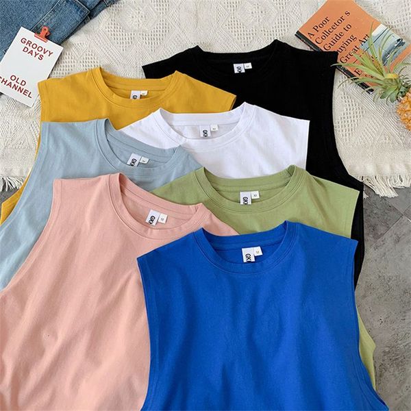 men' tank summer basic solid vest casual men and women sleeveless shirts korea fashion loose undershirt 100 cotton beach vests 230427, White;black
men' tank summer basic solid vest casual men and women sleeveless shirts korea fashion loose undershirt 100 cotton beach vests 230427, White;black
