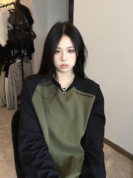 women's hoodies sweatshirts y2k aesthetic long sleeve all match women patchwork contrast color loose casual o neck harajuku vintage sw, Black
women's hoodies sweatshirts y2k aesthetic long sleeve all match women patchwork contrast color loose casual o neck harajuku vintage sw, Black