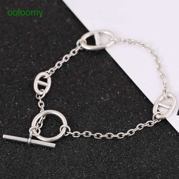 hemrres designer bracelet korean sterling silver s925 fashion creative pig nose bracelet simple and personalized one button versatile brand, Black
hemrres designer bracelet korean sterling silver s925 fashion creative pig nose bracelet simple and personalized one button versatile brand, Black