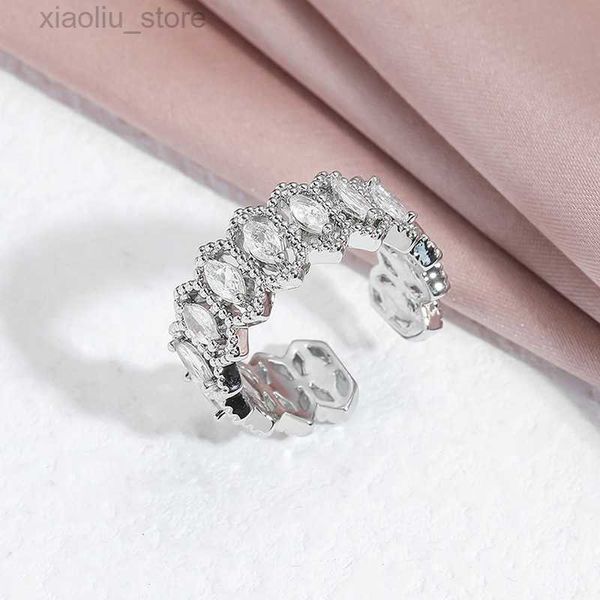 band rings super immortal exquisite zircon open ring set korean personalized simple and versatile style fashion ring, Silver
band rings super immortal exquisite zircon open ring set korean personalized simple and versatile style fashion ring, Silver