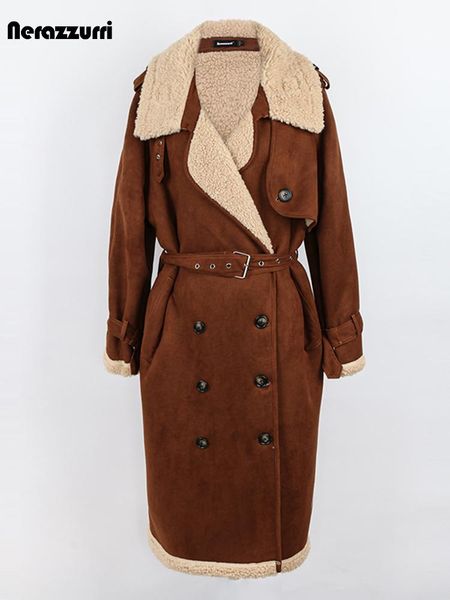 fur nerazzurri winter long brown loose stylish cool thickened warm soft lamb shearling coat women faux suede sheepskin overcoat 2022, Black
fur nerazzurri winter long brown loose stylish cool thickened warm soft lamb shearling coat women faux suede sheepskin overcoat 2022, Black