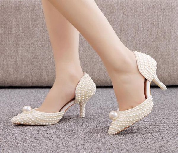 white pearl wedding shoes bride high heels sandals pointed toe pumps ladies party ankle strap stiletto6587390, Black
white pearl wedding shoes bride high heels sandals pointed toe pumps ladies party ankle strap stiletto6587390, Black