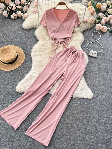 pants singreiny summer drawstring casual sets high waist wide leg long pants+laceup short vneck fashion streetwear sets 2023, White
pants singreiny summer drawstring casual sets high waist wide leg long pants+laceup short vneck fashion streetwear sets 2023, White