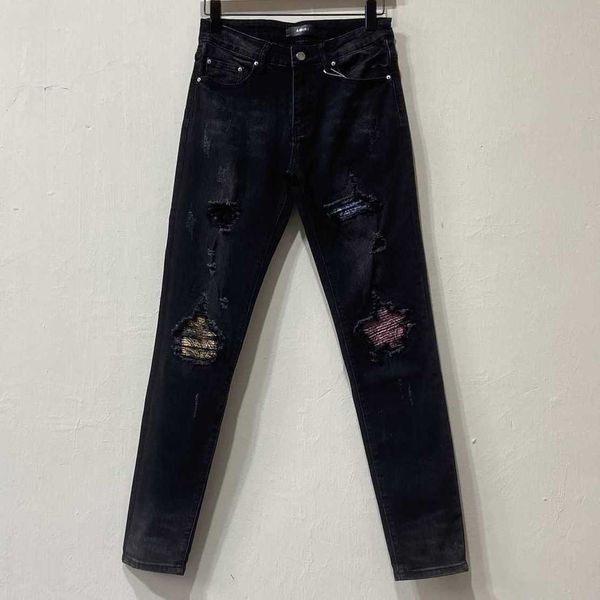 black 2023 color men's jeans brand designer fashion ripped pants cool holes stylish leisure cashew flower slim fit fog men high street, Blue
black 2023 color men's jeans brand designer fashion ripped pants cool holes stylish leisure cashew flower slim fit fog men high street, Blue