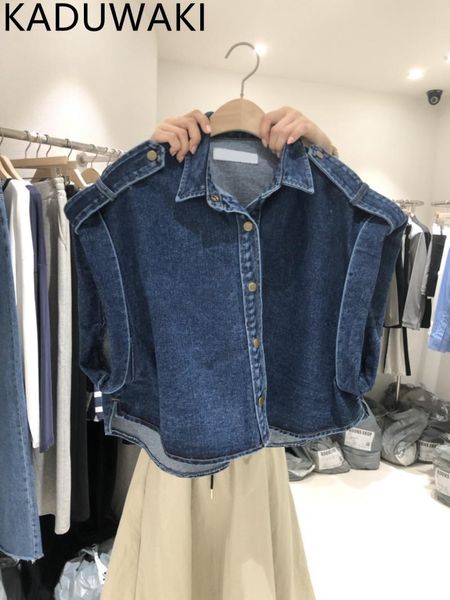 leather vintage fashion lapel single breasted denim vest women spring 2023 new loose casual waistcoat korean chic streetwear tank, Black
leather vintage fashion lapel single breasted denim vest women spring 2023 new loose casual waistcoat korean chic streetwear tank, Black