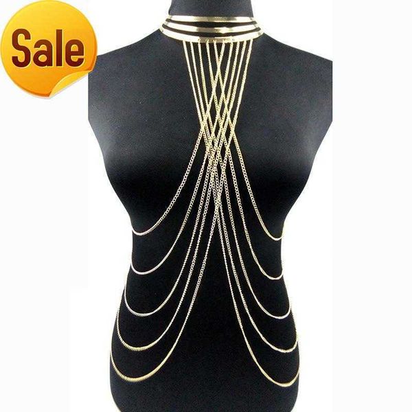 chains multilayer long tassel body necklace fashion punk golden bikini harness big torques beach jewelry for women, Silver
chains multilayer long tassel body necklace fashion punk golden bikini harness big torques beach jewelry for women, Silver