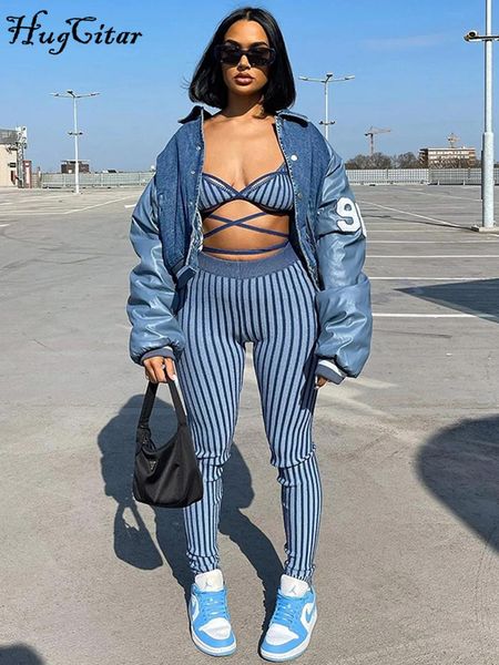 pants hugcitar stripe print women 2 piece set lace up crop high waist leggings suit matching outfits tracksuit sportswear club y2k, White
pants hugcitar stripe print women 2 piece set lace up crop high waist leggings suit matching outfits tracksuit sportswear club y2k, White