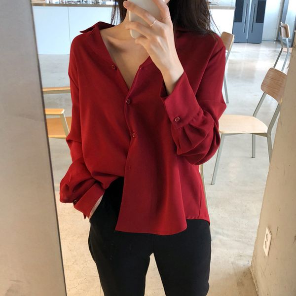 women's blouses shirts bgteever elegant v-neck front button women shirts office ladies blouses and loose women blouses wine red blusas, White
women's blouses shirts bgteever elegant v-neck front button women shirts office ladies blouses and loose women blouses wine red blusas, White