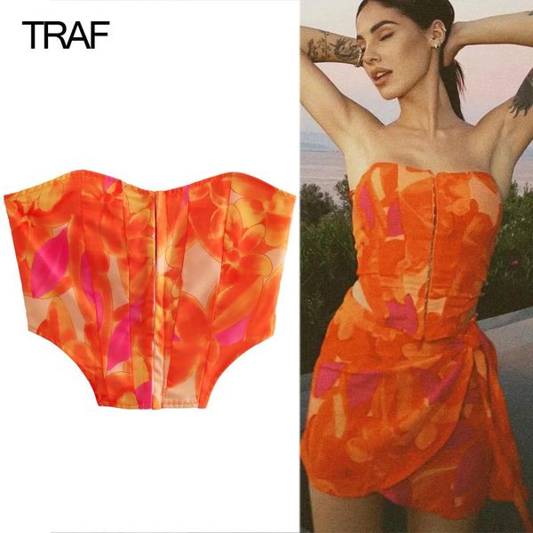 tanks traf y2k women's orange printed tube off shoulder crop summer clothes for women fashion 2022 women's chic corsets, Black;white
tanks traf y2k women's orange printed tube off shoulder crop summer clothes for women fashion 2022 women's chic corsets, Black;white
