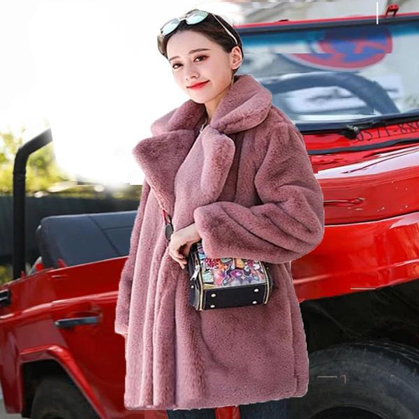 fur winter women faux rabbit fur coat loose lapel overcoat midlengththick warm plus size female plush coats, Black
fur winter women faux rabbit fur coat loose lapel overcoat midlengththick warm plus size female plush coats, Black