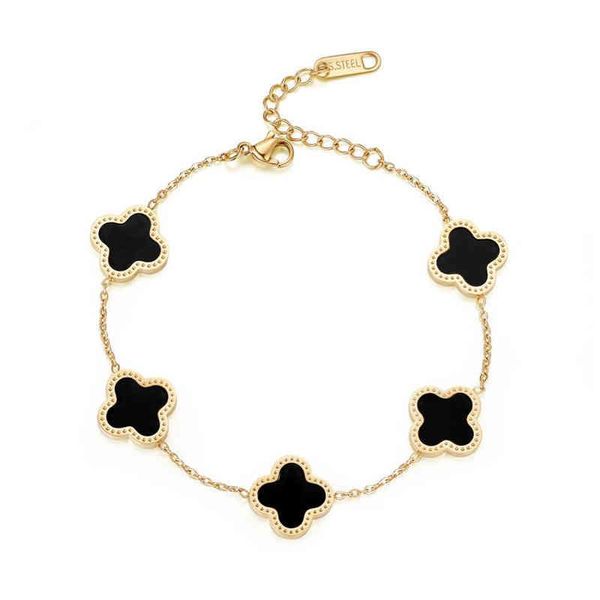 new style jewelry luxury gift stainls steel 18k gold women lucky flower gracelet g, Golden;silver
new style jewelry luxury gift stainls steel 18k gold women lucky flower gracelet g, Golden;silver