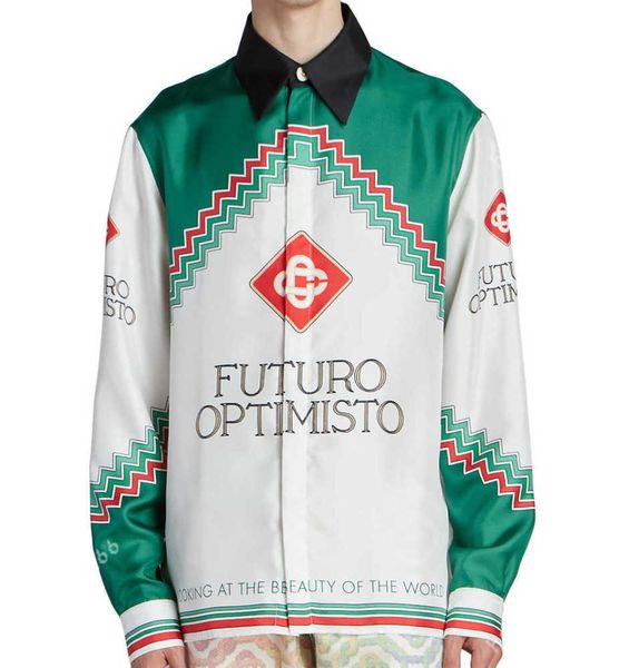 23ss new casablanca designer fashion classic men and women silk casual shirt white green splice couple hawaiian long sleeve shirt, White;black
23ss new casablanca designer fashion classic men and women silk casual shirt white green splice couple hawaiian long sleeve shirt, White;black
