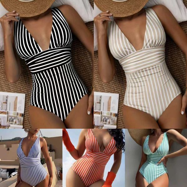 one 2023 new piece swimwear women's v-neck open back swimwear stripes slim bikini swimwear
one 2023 new piece swimwear women's v-neck open back swimwear stripes slim bikini swimwear