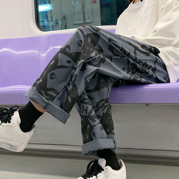 men s pants celana kasual pria pinggang elastis pertengahan naik lurus desain jepang kantong kartun cetak panjang bawahan untuk luar ruangan, Black
men s pants celana kasual pria pinggang elastis pertengahan naik lurus desain jepang kantong kartun cetak panjang bawahan untuk luar ruangan, Black