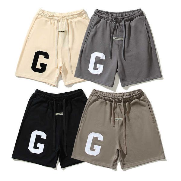 men's and women's new shorts fashion high street brand ess feel double thread large g flocking drawstring loose casual pants lfoi, White;black
men's and women's new shorts fashion high street brand ess feel double thread large g flocking drawstring loose casual pants lfoi, White;black