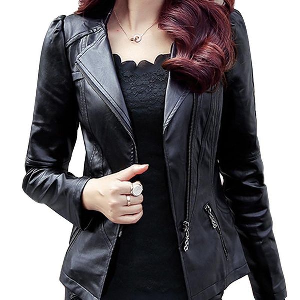 jackets 2020 fashion new women's leather jacket bright colors black motorcycle coat short faux leather biker jacket soft jacket female, Black;brown
jackets 2020 fashion new women's leather jacket bright colors black motorcycle coat short faux leather biker jacket soft jacket female, Black;brown