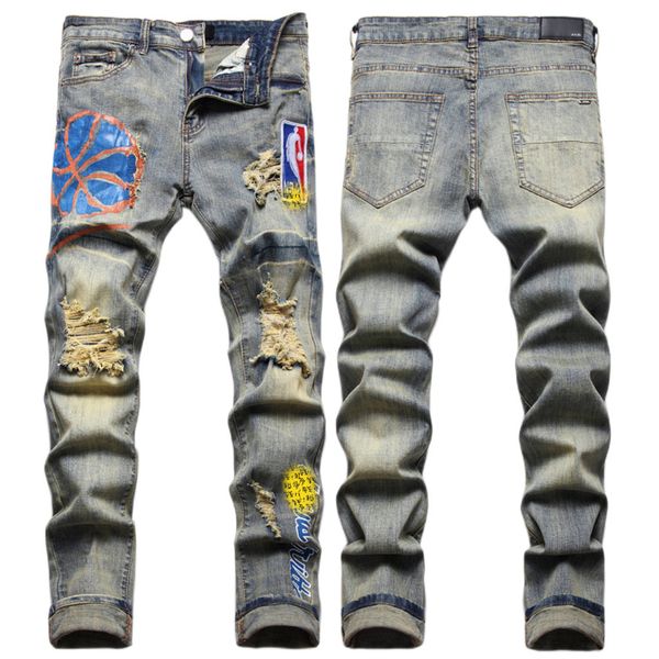 men's jeans european jean hombre letter star am tiny spot men embroidery patchwork ripped trend brand motorcycle pant mens skinny am316, Blue
men's jeans european jean hombre letter star am tiny spot men embroidery patchwork ripped trend brand motorcycle pant mens skinny am316, Blue