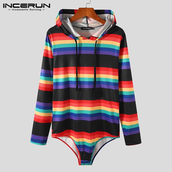 men s t shirts incerun kaus bodysuit bergaris pria 2023 baju monyet lengan panjang bertudung kasual warna warni pakaian dalam seksi 7 230427, White;black
men s t shirts incerun kaus bodysuit bergaris pria 2023 baju monyet lengan panjang bertudung kasual warna warni pakaian dalam seksi 7 230427, White;black