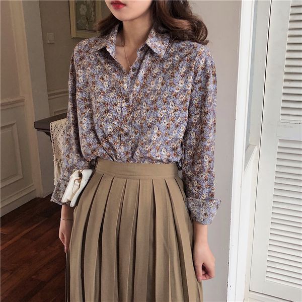 women's blouses shirts women summer casual floral blouse long sleeve turn-down collar shirt loose 230428, White
women's blouses shirts women summer casual floral blouse long sleeve turn-down collar shirt loose 230428, White