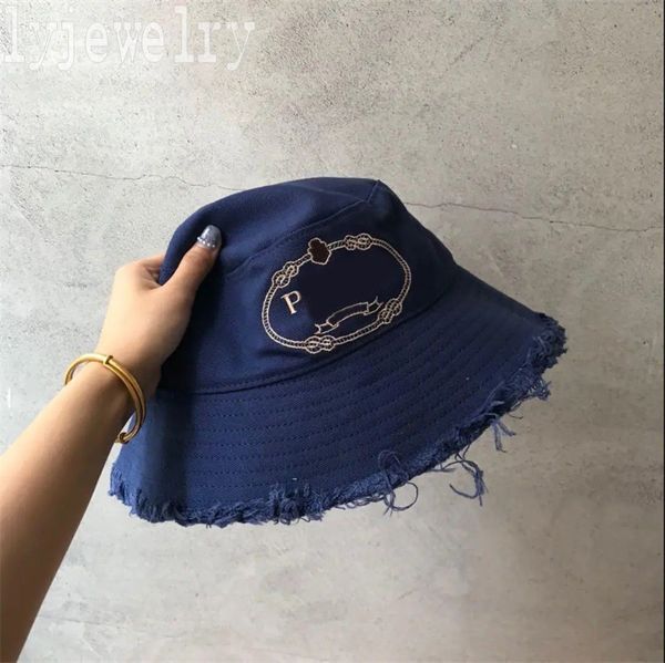 mens designer bucket hats ladies luxury hat tassels frayed brim with embroidery p denim cappello fishing shopping sun proof elegant caps use, Blue;gray
mens designer bucket hats ladies luxury hat tassels frayed brim with embroidery p denim cappello fishing shopping sun proof elegant caps use, Blue;gray