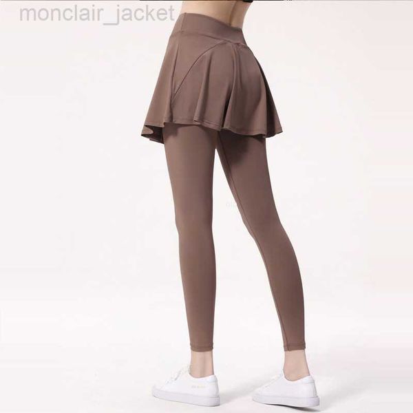desginer al yoga legging spring and autumn fake two piece sports pants women's gym training pants skirt high waist elastic hip covering, Black
desginer al yoga legging spring and autumn fake two piece sports pants women's gym training pants skirt high waist elastic hip covering, Black