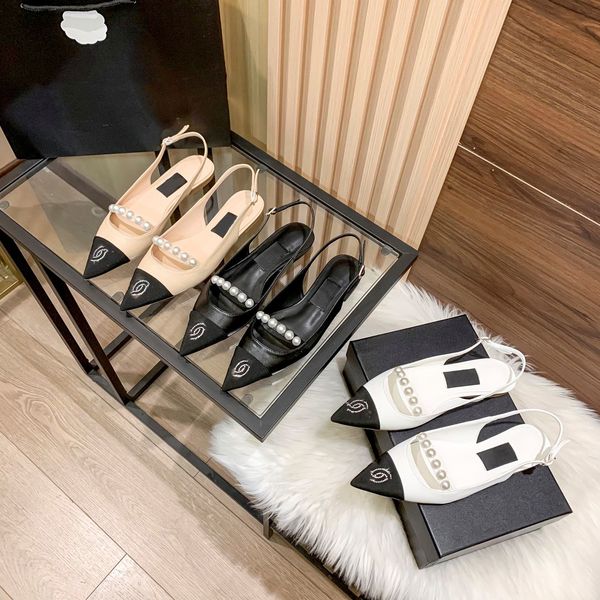 2023 calfskin women's shoes heels embroidery c slingback sandals patchwork pearls ballet flats beige white black plaid quilted straps d
2023 calfskin women's shoes heels embroidery c slingback sandals patchwork pearls ballet flats beige white black plaid quilted straps d