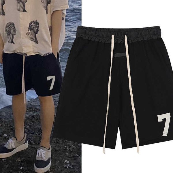 aufs women's and men's shorts new fashion high street brand ess double thread 7th seven line flocked knit terry five point short s, White;black
aufs women's and men's shorts new fashion high street brand ess double thread 7th seven line flocked knit terry five point short s, White;black