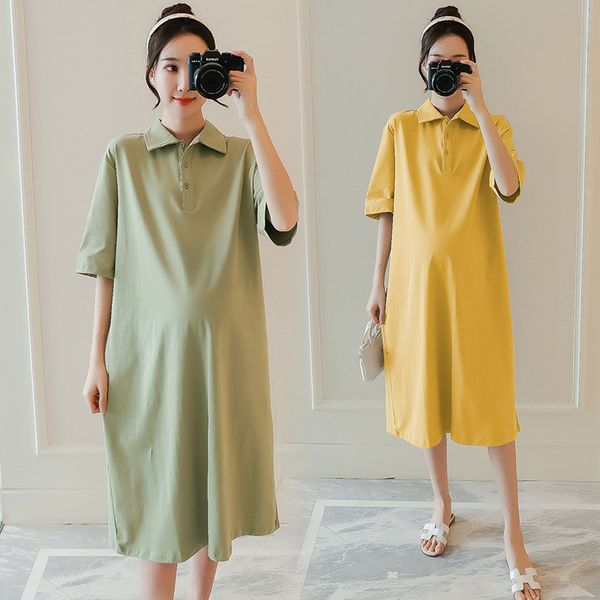 maternity dresses pregnant women's clothes summer fashionable outgoing mid length casual simple dress solid color dresses for maternity, White
maternity dresses pregnant women's clothes summer fashionable outgoing mid length casual simple dress solid color dresses for maternity, White