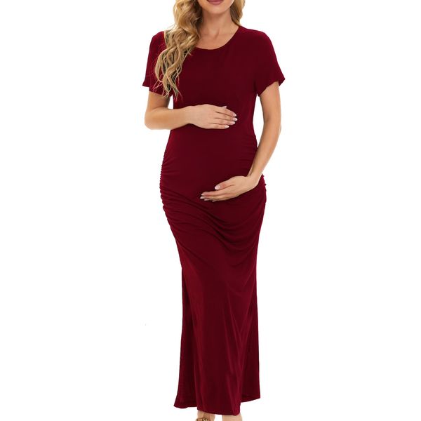 maternity dresses women's split long maternity dress short sleeve ruched pregnancy clothes maternity slit long dress skin-friendly dres, White
maternity dresses women's split long maternity dress short sleeve ruched pregnancy clothes maternity slit long dress skin-friendly dres, White