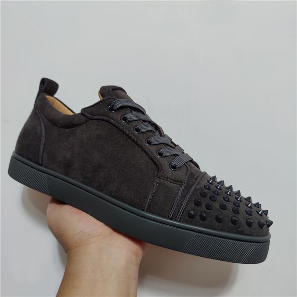 designer casual shoes for sale red sole low flat spikes flats black blue grey suede men women prom wedding shoe sneakers with dust bag eu 36
designer casual shoes for sale red sole low flat spikes flats black blue grey suede men women prom wedding shoe sneakers with dust bag eu 36