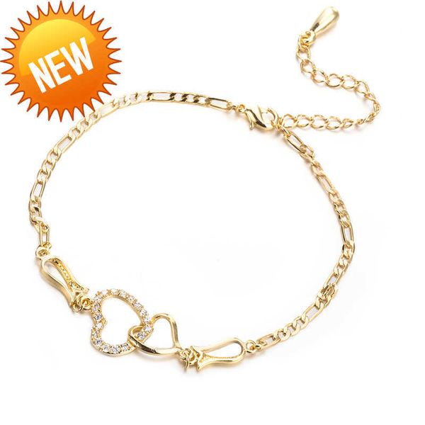 women sweet design anklets for party 18k yellow gold plated cz double hearts anklets bracelet chain for bride for wedding party, Red;blue
women sweet design anklets for party 18k yellow gold plated cz double hearts anklets bracelet chain for bride for wedding party, Red;blue