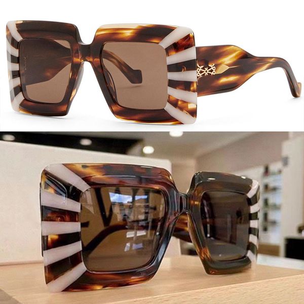 23ss show momens sunglasses for mens oversized square sunglasses in acetate havana cotton candy frame 100% uva/uvb protection lens 40090, White;black
23ss show momens sunglasses for mens oversized square sunglasses in acetate havana cotton candy frame 100% uva/uvb protection lens 40090, White;black