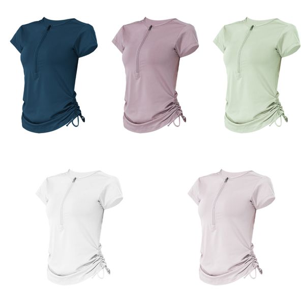 ll women yoga outfits t-shirts summer girls shirts sport short sleeve ladies sportswear gym exercise running fitness wear zipper drawstring
ll women yoga outfits t-shirts summer girls shirts sport short sleeve ladies sportswear gym exercise running fitness wear zipper drawstring