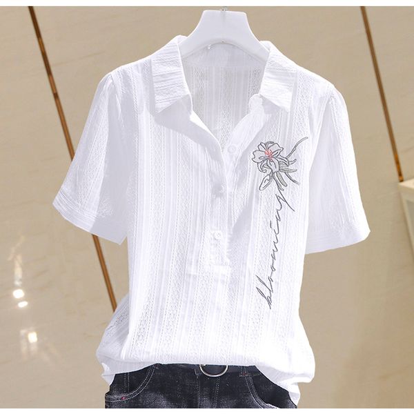 women's blouses shirts embroidery shirt women summer arrival fashion short sleeve casual blouses office ladies white shirt elegant blou
women's blouses shirts embroidery shirt women summer arrival fashion short sleeve casual blouses office ladies white shirt elegant blou