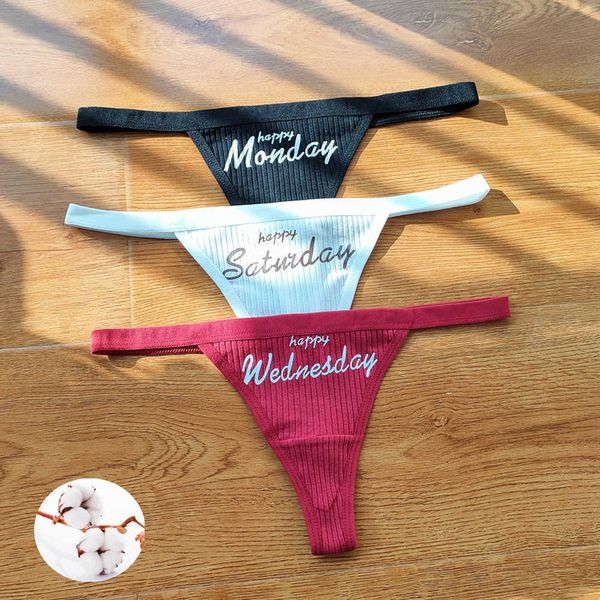 briefs panties 3pcs cotton panties women seamless low rise thong "week" printed female lingerie girls breathable intimates bikinis, Red;black
briefs panties 3pcs cotton panties women seamless low rise thong "week" printed female lingerie girls breathable intimates bikinis, Red;black
